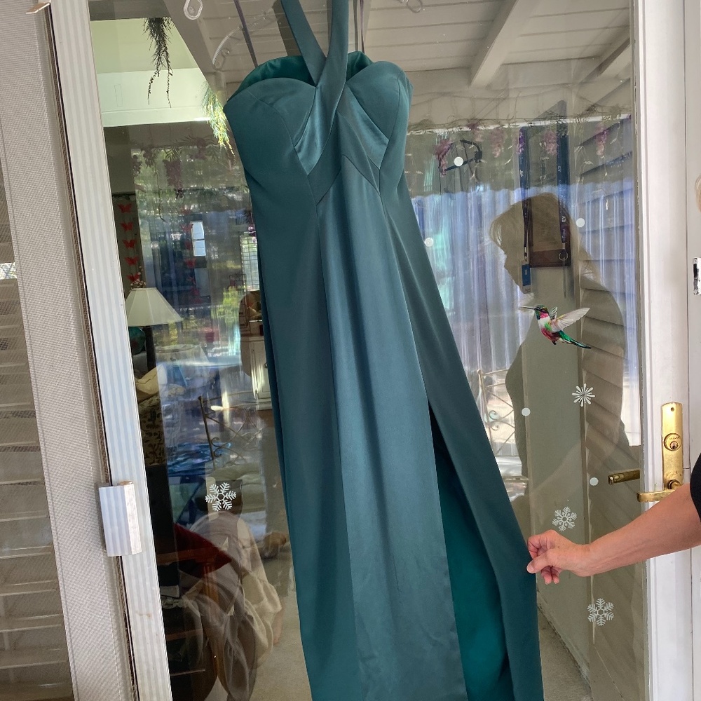 Emerald Green Niteline Halter Dress